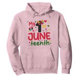 My First Juneteenth Hoodie African American Baby Freedom Day TS12 Light Pink Print Your Wear