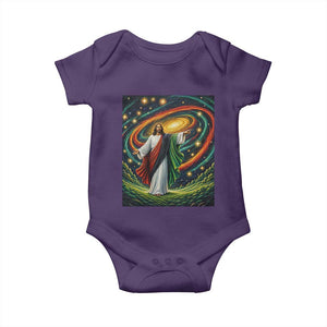 Black Jesus Juneteenth Baby Onesie African American Christian Pride TS12 Purple Print Your Wear