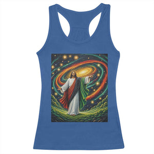 Black Jesus Juneteenth Racerback Tank Top African American Christian Pride TS12 Royal Blue Print Your Wear