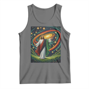 Black Jesus Juneteenth Tank Top African American Christian Pride TS12 Black Heather Print Your Wear
