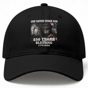 One Nation Under God 250th Anniversary Baseball Cap American Patriotic Faith TS12 Print Your Wear