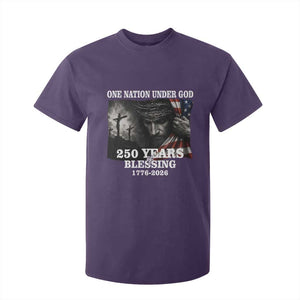 One Nation Under God 250th Anniversary T Shirt For Kid American Patriotic Faith TS12 Purple Print Your Wear
