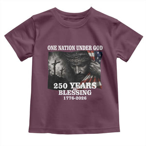 One Nation Under God 250th Anniversary Toddler T Shirt American Patriotic Faith