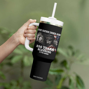 One Nation Under God 250th Anniversary Tumbler With Handle American Patriotic Faith TS12 Print Your Wear