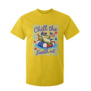 Funny Patriotic Alligator T Shirt For Kid Chill The Fourth Out TS12 Daisy Print Your Wear