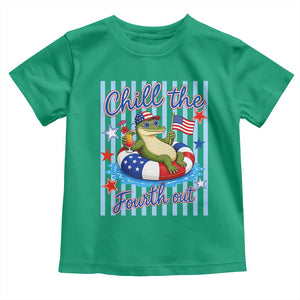 Funny Patriotic Alligator Toddler T Shirt Chill The Fourth Out TS12 Irish Green Print Your Wear