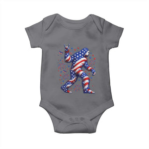 Funny Patriotic Bigfoot Baby Onesie 4th Of July Freedom TS12 Charcoal Print Your Wear
