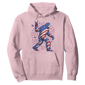 Funny Patriotic Bigfoot Hoodie 4th Of July Freedom TS12 Light Pink Print Your Wear