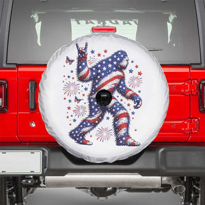 Funny Patriotic Bigfoot Spare Tire Cover 4th Of July Freedom TS12 White Print Your Wear