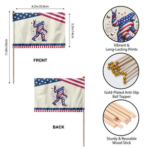 Funny Bigfoot Patriotic Handheld Flag 4th Of July Freedom TS12 Print Your Wear