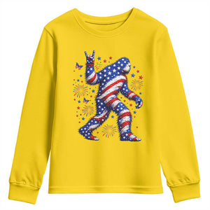 Funny Patriotic Bigfoot Youth Sweatshirt 4th Of July Freedom TS12 Daisy Print Your Wear