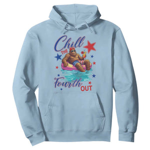 Funny Bigfoot 4th Of July Hoodie Chill The Fourth Out TS12 Light Blue Print Your Wear