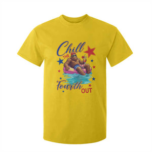 Funny Bigfoot 4th Of July T Shirt For Kid Chill The Fourth Out