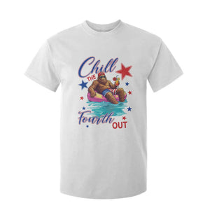 Funny Bigfoot 4th Of July T Shirt For Kid Chill The Fourth Out