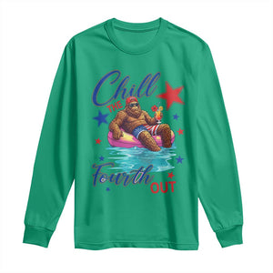 Funny Bigfoot 4th Of July Long Sleeve Shirt Chill The Fourth Out TS12 Irish Green Print Your Wear