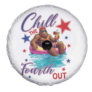 Funny Bigfoot 4th Of July Spare Tire Cover Chill The Fourth Out TS12 Print Your Wear