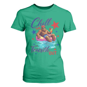 Funny Bigfoot 4th Of July T Shirt For Women Chill The Fourth Out TS12 Irish Green Print Your Wear