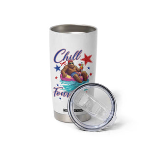 Funny Bigfoot 4th Of July Tumbler Cup Chill The Fourth Out