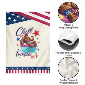 Funny Bigfoot 4th Of July Patriotic Garden Flag Chill The Fourth Out TS12 Print Your Wear