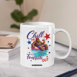 Funny Bigfoot 4th Of July Coffee Mug Chill The Fourth Out TS12 Print Your Wear