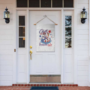 Funny Patriotic Persian Cat Garden Flag Chill The Fourth Out