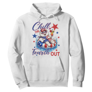 Funny Patriotic Persian Cat Hoodie Chill The Fourth Out TS12 White Print Your Wear