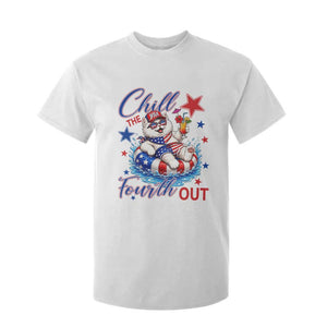 Funny Patriotic Persian Cat T Shirt For Kid Chill The Fourth Out TS12 White Print Your Wear