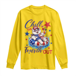 Funny Patriotic Persian Cat Long Sleeve Shirt Chill The Fourth Out TS12 Daisy Print Your Wear
