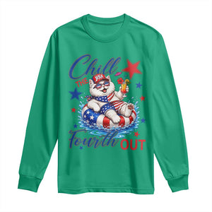Funny Patriotic Persian Cat Long Sleeve Shirt Chill The Fourth Out TS12 Irish Green Print Your Wear