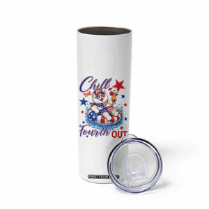 Funny Patriotic Persian Cat Skinny Tumbler Chill The Fourth Out TS12 Print Your Wear