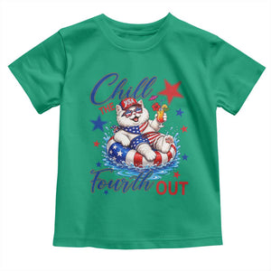 Funny Patriotic Persian Cat Toddler T Shirt Chill The Fourth Out