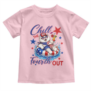 Funny Patriotic Persian Cat Toddler T Shirt Chill The Fourth Out