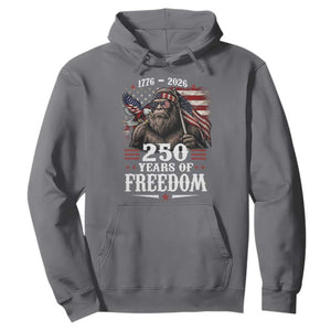 Bigfoot 250 Years Of Freedom Hoodie Patriotic Sasquatch Lover