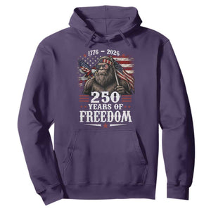 Bigfoot 250 Years Of Freedom Hoodie Patriotic Sasquatch Lover