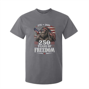 Bigfoot 250 Years Of Freedom T Shirt For Kid Patriotic Sasquatch Lover TS12 Charcoal Print Your Wear