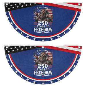 Bigfoot 250 Years Of Freedom Patriotic Fan Flag Sasquatch Lover