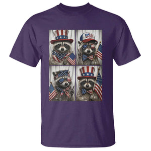 Funny Patriotic Raccoon Selfie T Shirt USA Flag Red White And Blue Graphic TS12 Purple Print Your Wear