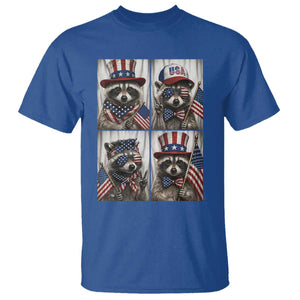 Funny Patriotic Raccoon Selfie T Shirt USA Flag Red White And Blue Graphic TS12 Royal Blue Print Your Wear