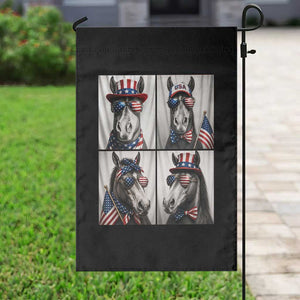Patriotic Horse Selfie Squad Garden Flag USA Flag Red White And Blue Graphic TS12 Print Your Wear