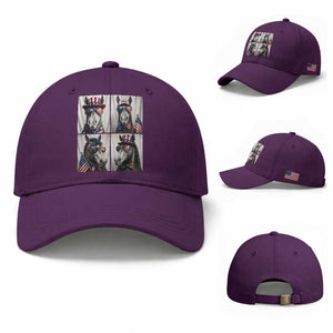 Patriotic Horse Selfie Squad Baseball Cap USA Flag Red White And Blue Graphic