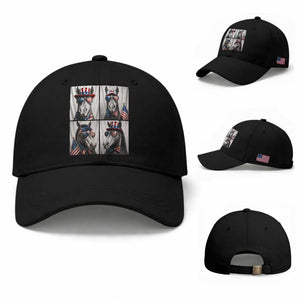 Patriotic Horse Selfie Squad Baseball Cap USA Flag Red White And Blue Graphic