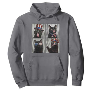 Funny Patriotic Black British Shorthair Cat Selfie Hoodie TS12 Charcoal Print Your Wear