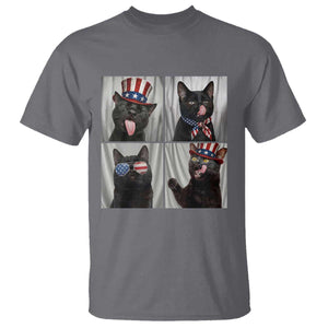 Funny Patriotic Black British Shorthair Cat Selfie T Shirt TS12 Charcoal Print Your Wear
