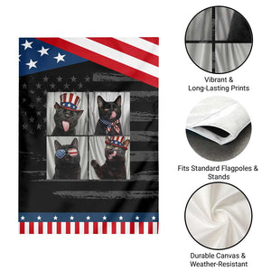 Funny Black British Shorthair Cat Selfie Patriotic Garden Flag TS12 Print Your Wear