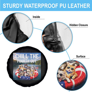 Funny Americana Cat Squad Spare Tire Cover Chill The Fourth Out TS12 Print Your Wear