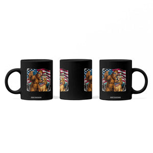 Funny Patriotic Bigfoot Golden Retriever Selfie Squad Coffee Mug TS12 Print Your Wear