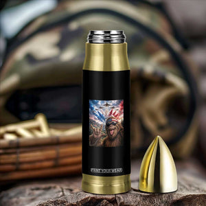 Patriotic Bigfoot 4th Of July Selfie Bullet Tumbler Funny USA Freedom Jet Fighter Graphic