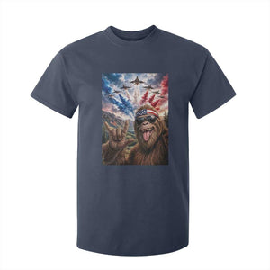 Patriotic Bigfoot 4th Of July Selfie T Shirt For Kid Funny USA Freedom Jet Fighter Graphic TS12 Navy Print Your Wear