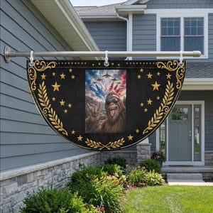 Funny Bigfoot 4th Of July Selfie Patriotic Fan Flag Funny USA Freedom Jet Fighter Graphic