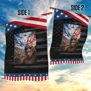 Funny Bigfoot 4th Of July Selfie Patriotic Garden Flag Funny USA Freedom Jet Fighter Graphic TS12 Print Your Wear